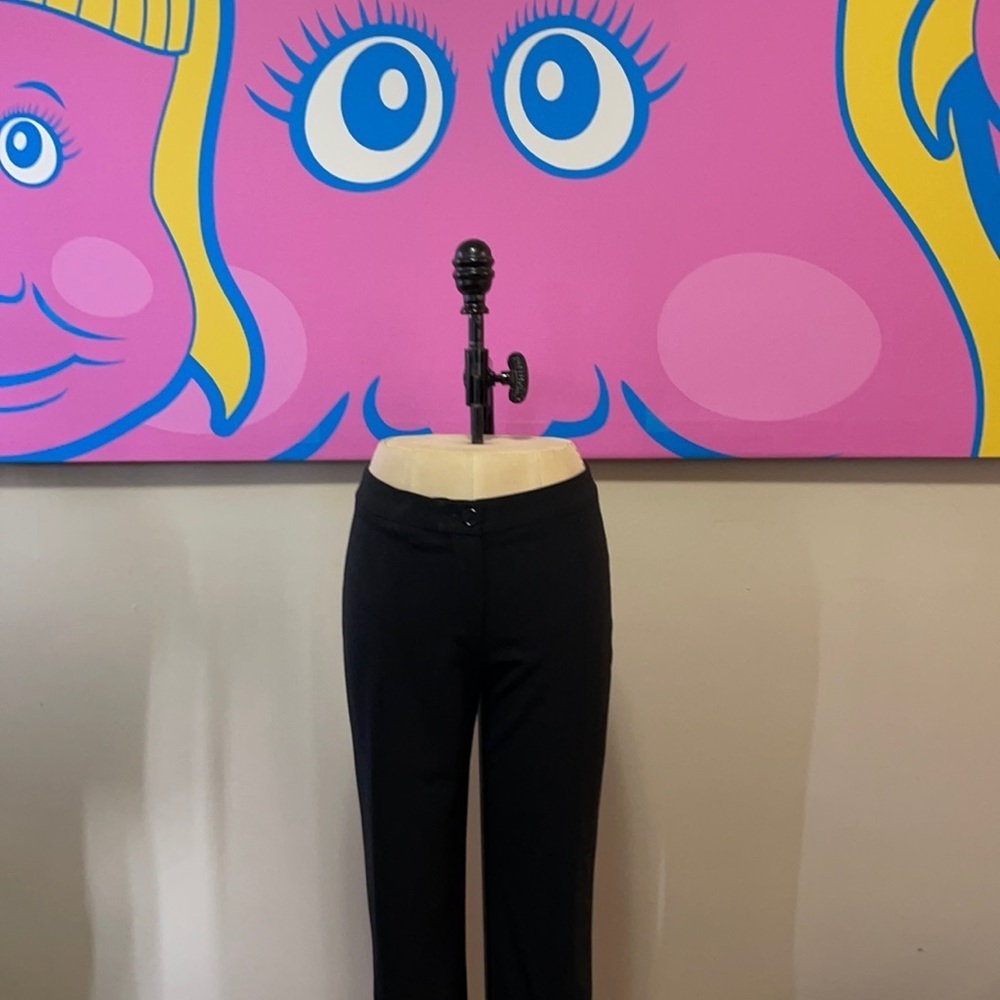 Moschino Black Wool Gabardine Bow Knee Length Pant